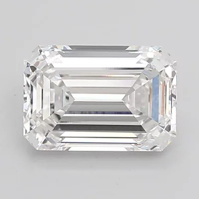4.08ct F VVS2 Rare Carat Ideal Cut Emerald Lab Grown Diamond