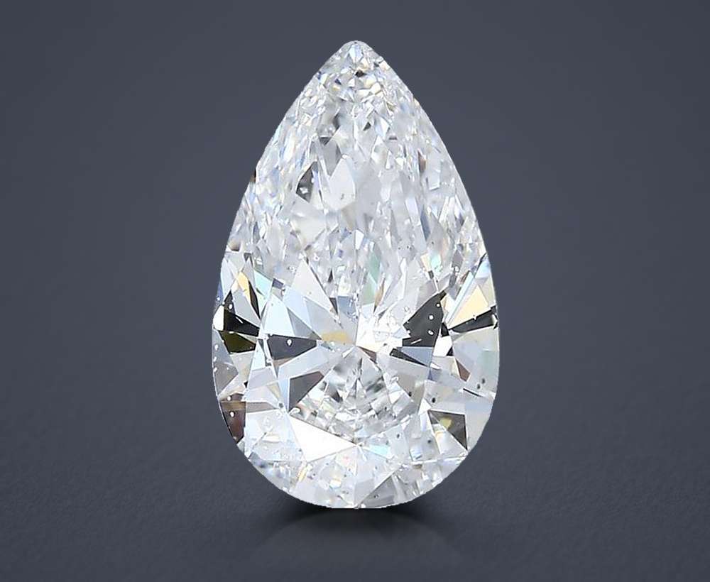 2.01ct D SI2 Rare Carat Ideal Cut Pear Diamond