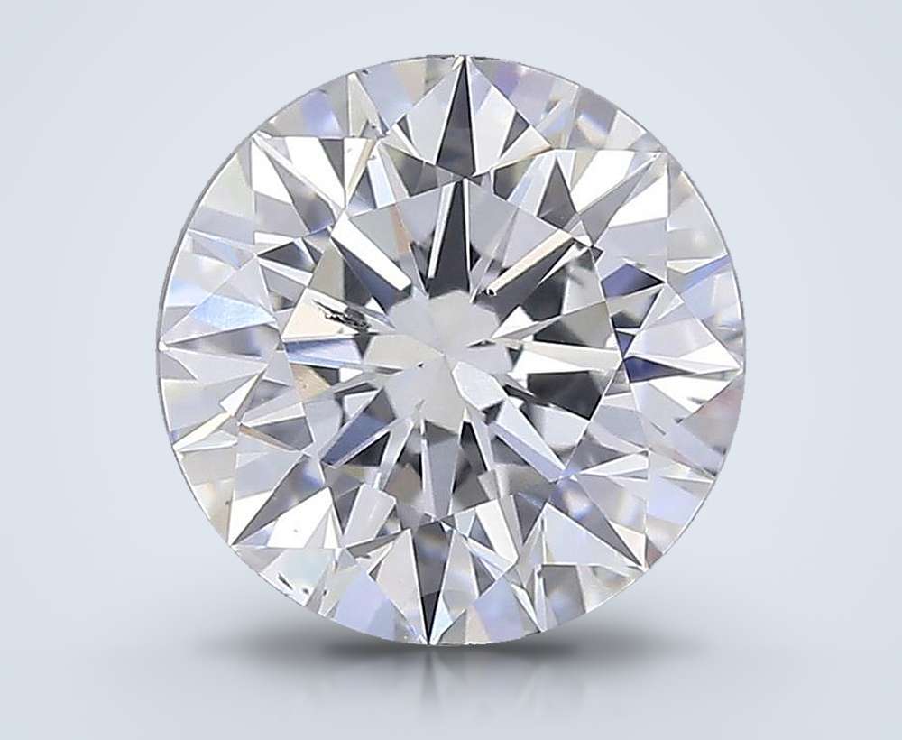 2.06ct E SI1 Rare Carat Ideal Cut Round Lab Grown Diamond