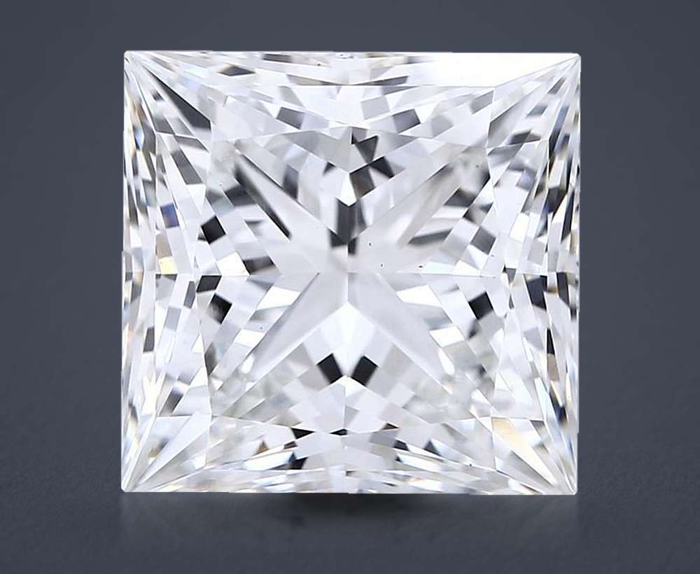 10.07ct F VS1 Rare Carat Ideal Cut Princess Lab Grown Diamond