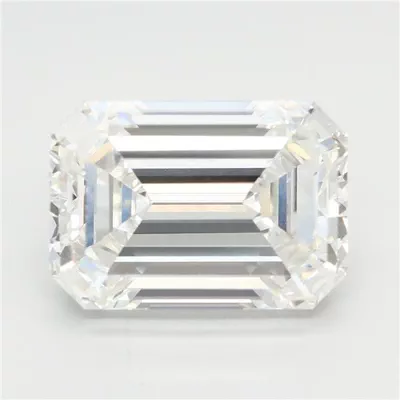 5.09ct F VVS2 Rare Carat Ideal Cut Emerald Lab Grown Diamond
