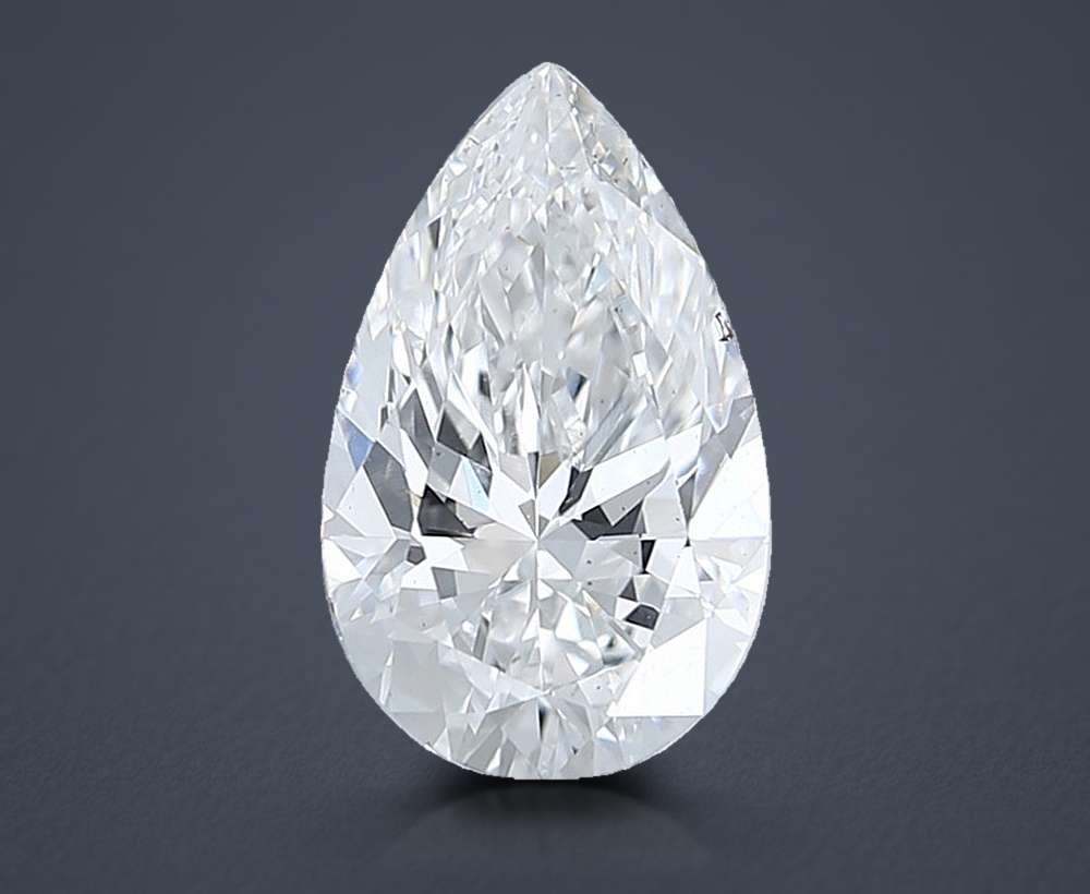 3.01ct F VS1 Very Good Cut Pear Lab Grown Diamond