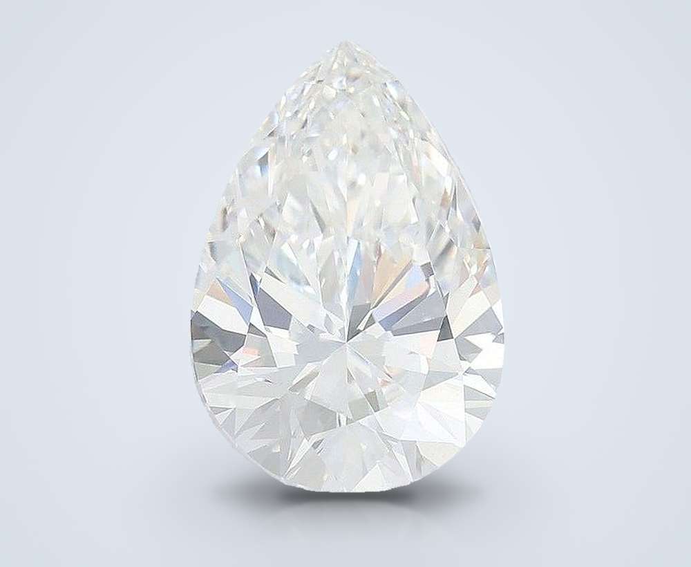 6.60ct F VVS2 Rare Carat Ideal Cut Pear Lab Grown Diamond