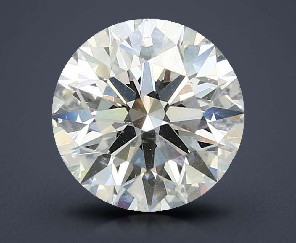 3.54ct G VVS2 Rare Carat Ideal Cut Round Diamond