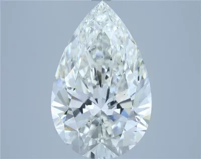 5.06ct H SI2 Rare Carat Ideal Cut Pear Diamond