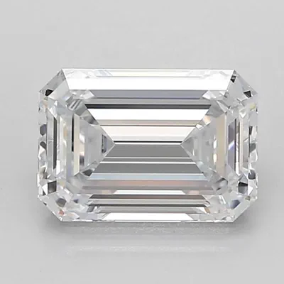 2.25ct F VVS1 Rare Carat Ideal Cut Emerald Lab Grown Diamond