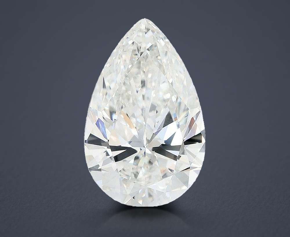 13.01ct F VVS2 Rare Carat Ideal Cut Pear Lab Grown Diamond