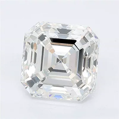 3.23ct F VS2 Rare Carat Ideal Cut Asscher Lab Grown Diamond
