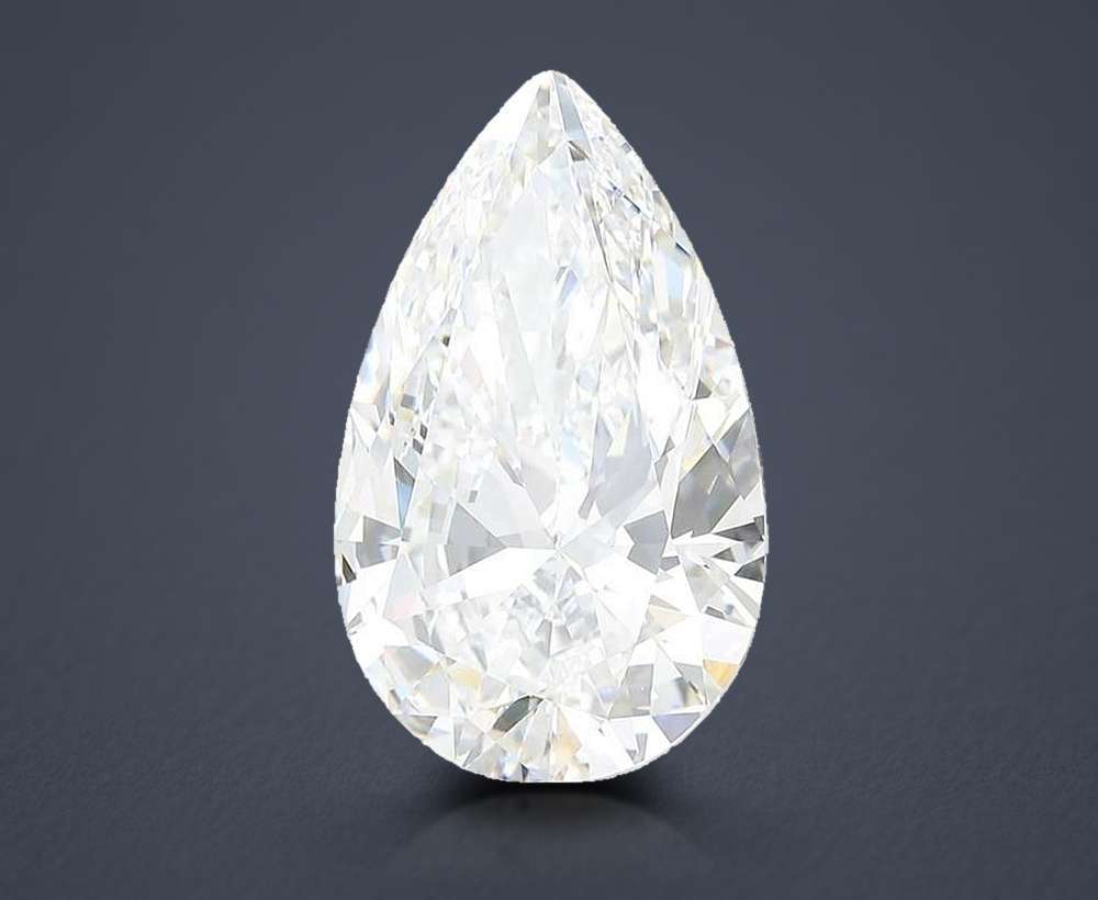 9.07ct F VVS2 Rare Carat Ideal Cut Pear Lab Grown Diamond