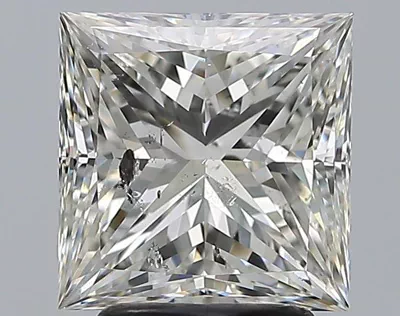3.01ct H SI2 Rare Carat Ideal Cut Princess Diamond