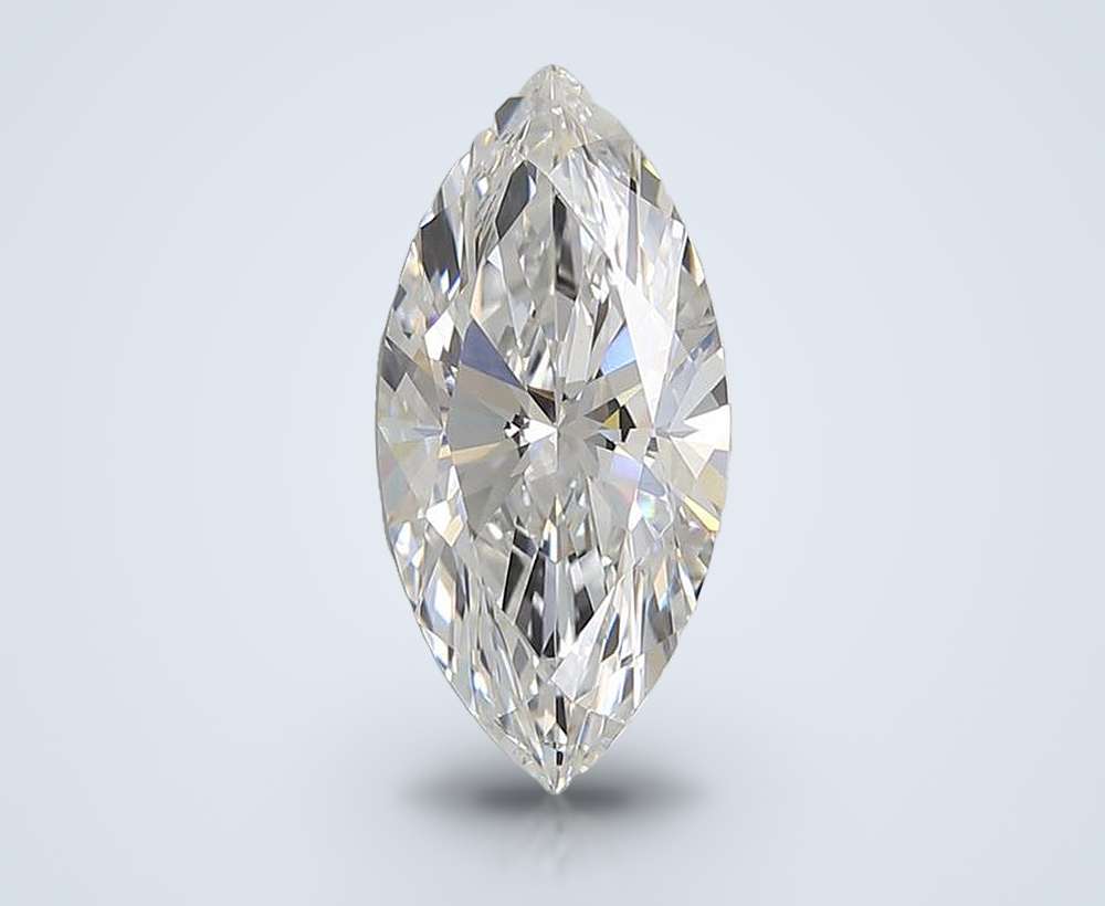 3.09ct E VVS2 Rare Carat Ideal Cut Marquise Lab Grown Diamond