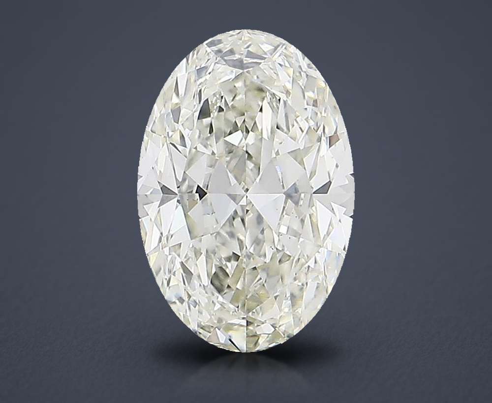 3.02ct K VS2 Rare Carat Ideal Cut Oval Diamond
