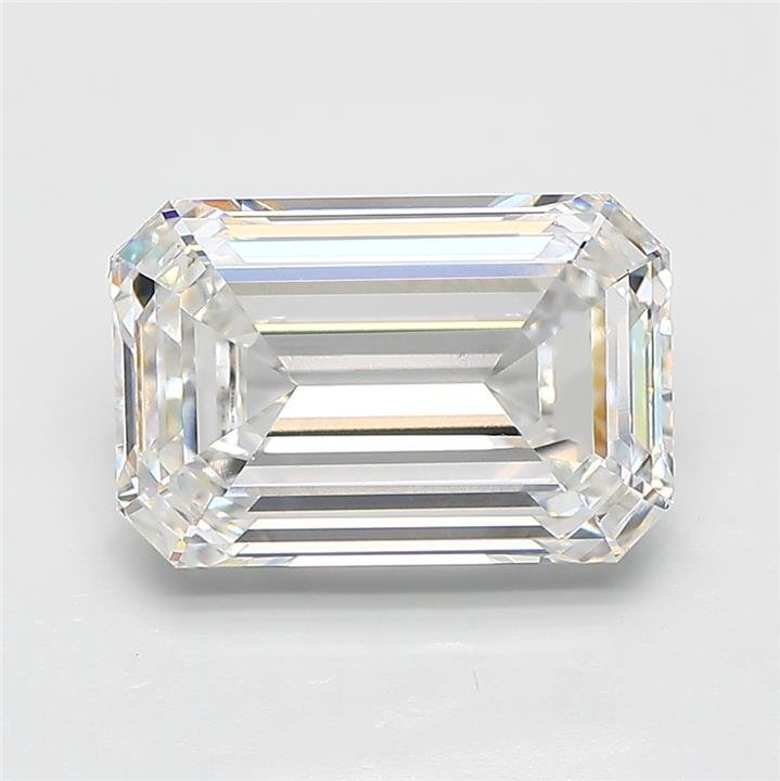 5.06ct F VS1 Rare Carat Ideal Cut Emerald Lab Grown Diamond