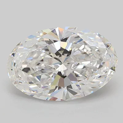3.09ct D VVS2 Rare Carat Ideal Cut Oval Lab Grown Diamond
