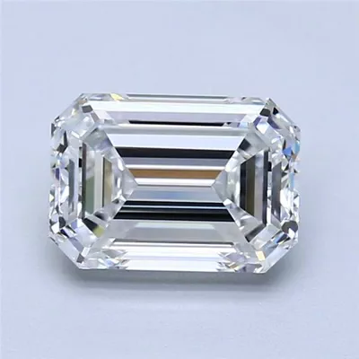 1.58ct F VVS2 Rare Carat Ideal Cut Emerald Diamond