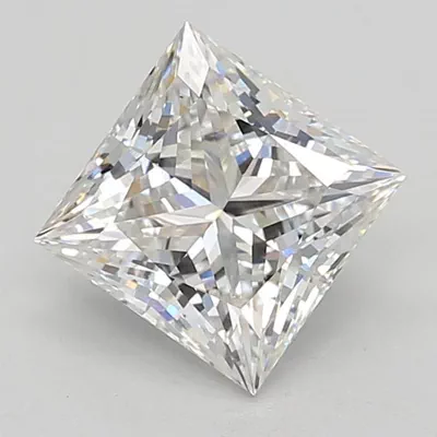 3.22ct F VS1 Rare Carat Ideal Cut Princess Lab Grown Diamond