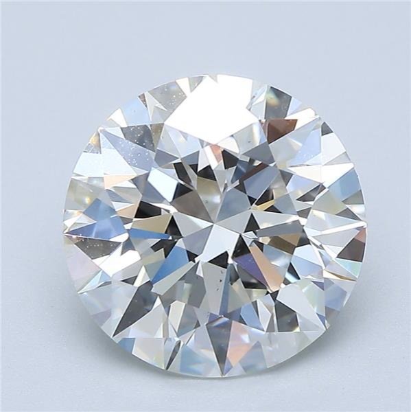 4.07ct H VS2 Rare Carat Ideal Cut Round Diamond