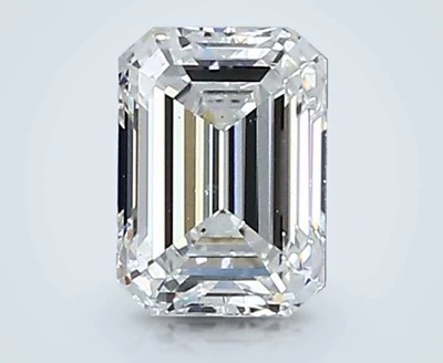 0.44ct F VS2 Rare Carat Ideal Cut Emerald Diamond