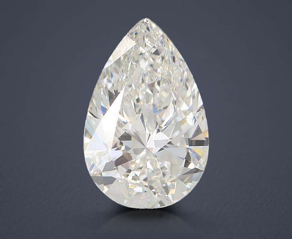 12.19ct F VS2 Rare Carat Ideal Cut Pear Lab Grown Diamond