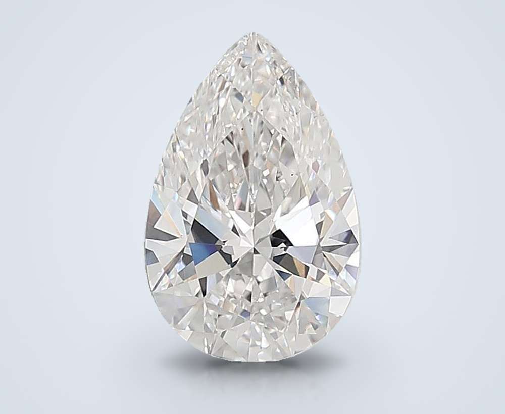 5.05ct E VS2 Rare Carat Ideal Cut Pear Lab Grown Diamond