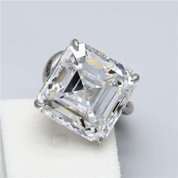 9.01ct F VS1 Rare Carat Ideal Cut Asscher Diamond