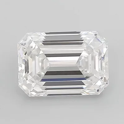 6.06ct E VVS2 Excellent Cut Emerald Lab Grown Diamond