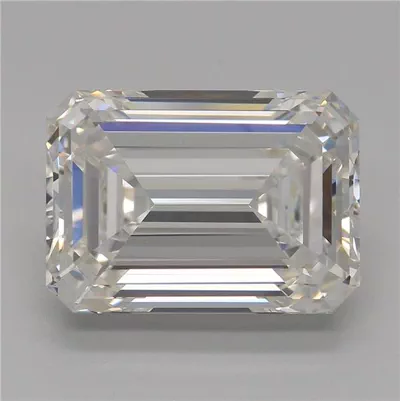 4.53ct F VVS2 Rare Carat Ideal Cut Emerald Lab Grown Diamond