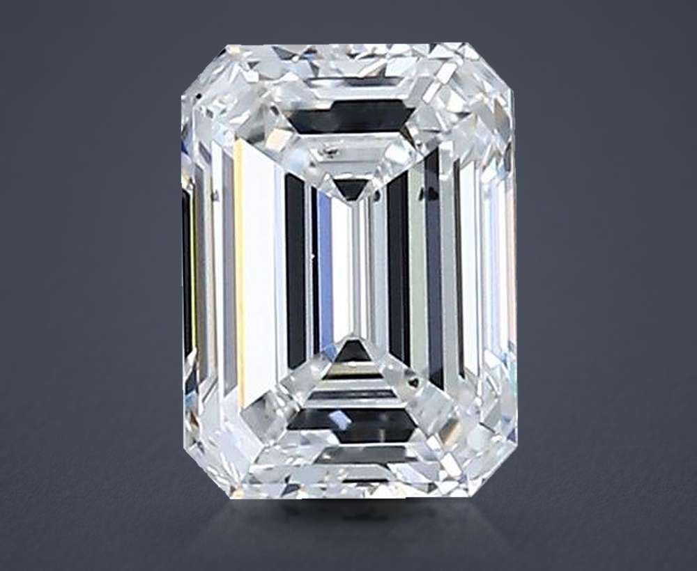 0.85ct D VS2 Rare Carat Ideal Cut Emerald Diamond