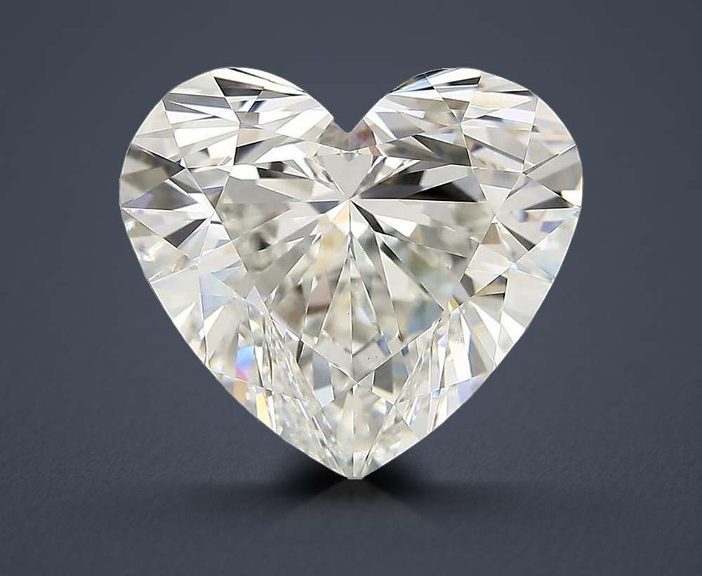5.02ct F VVS2 Rare Carat Ideal Cut Heart Lab Grown Diamond