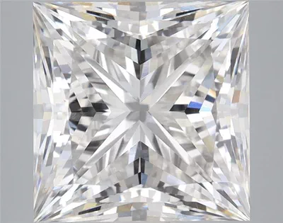 6.31ct G VVS2 Rare Carat Ideal Cut Princess Lab Grown Diamond