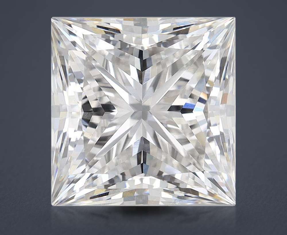 6.31ct G VVS2 Rare Carat Ideal Cut Princess Lab Grown Diamond