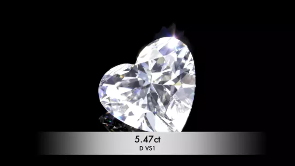 5.47 Carat · D · VS1 Rare Carat Ideal Cut