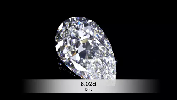 8.02 Carat · D · FL Rare Carat Ideal Cut