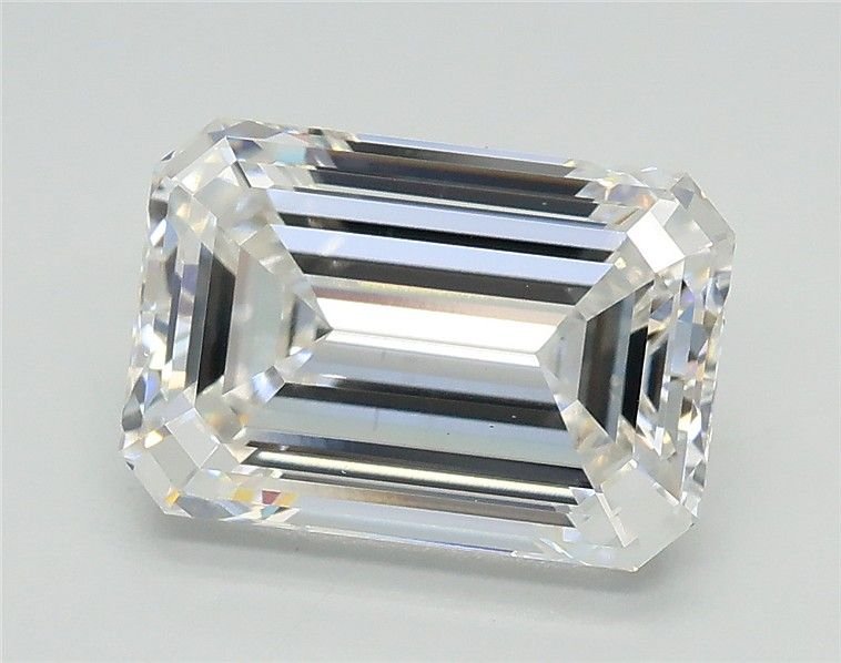 3.01ct F VS1 Rare Carat Ideal Cut Emerald Lab Grown Diamond