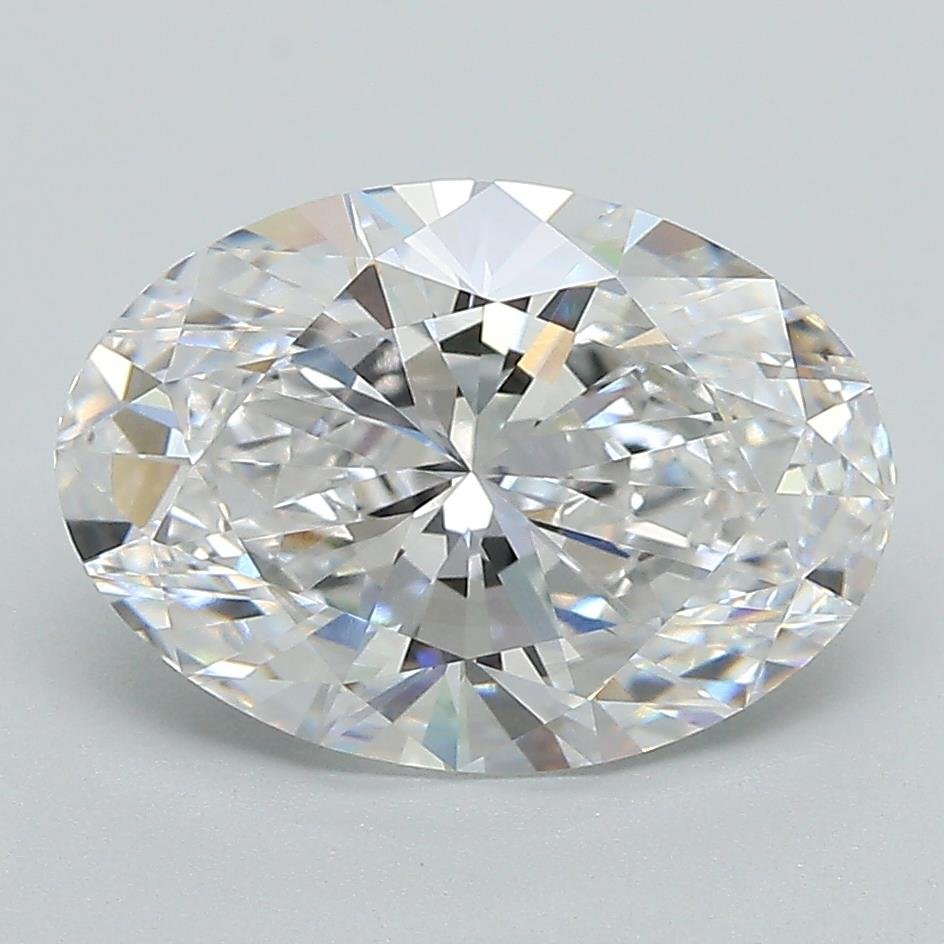 3.08ct E VS1 Rare Carat Ideal Cut Oval Lab Grown Diamond