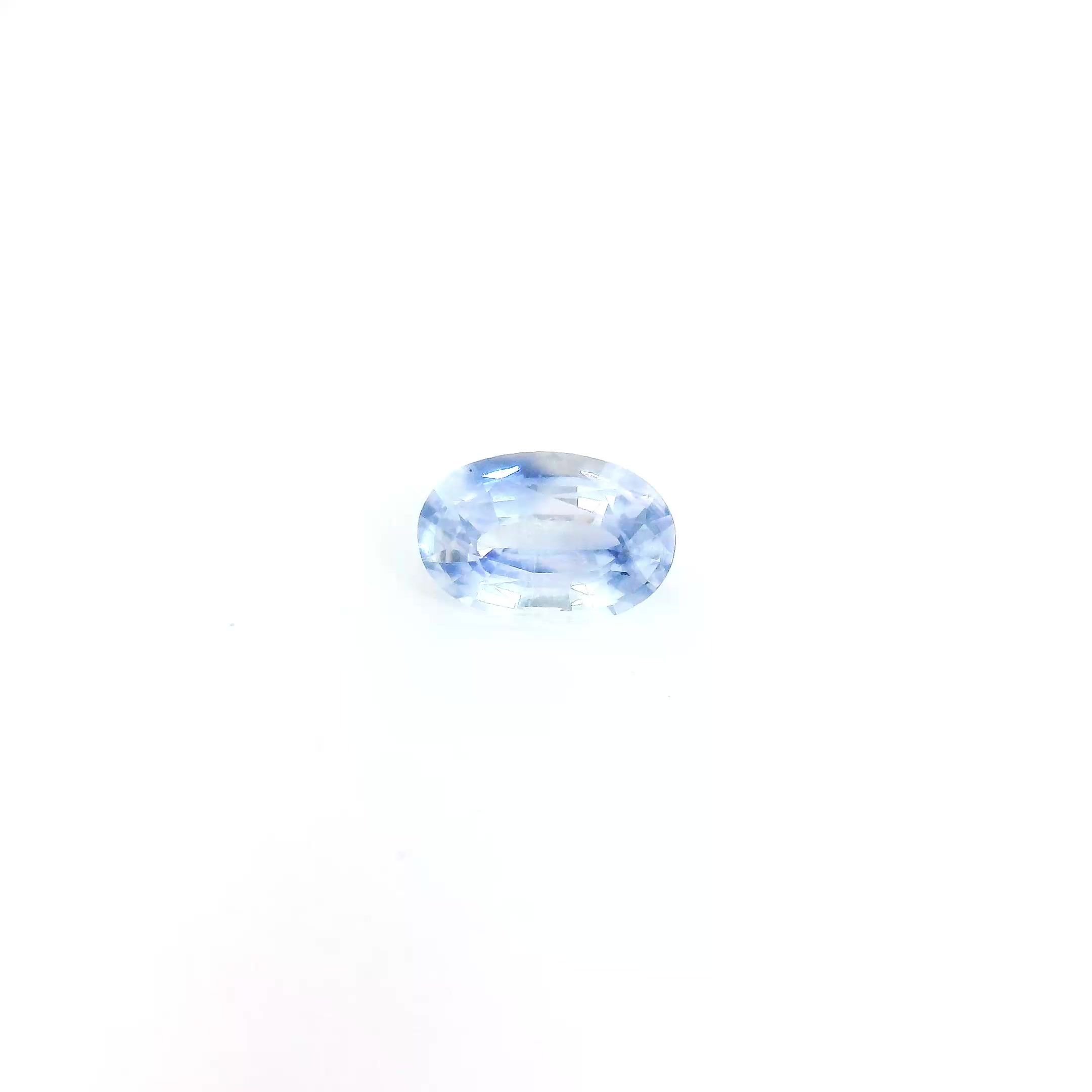 0.51 Carat Light Blue Oval Sapphire