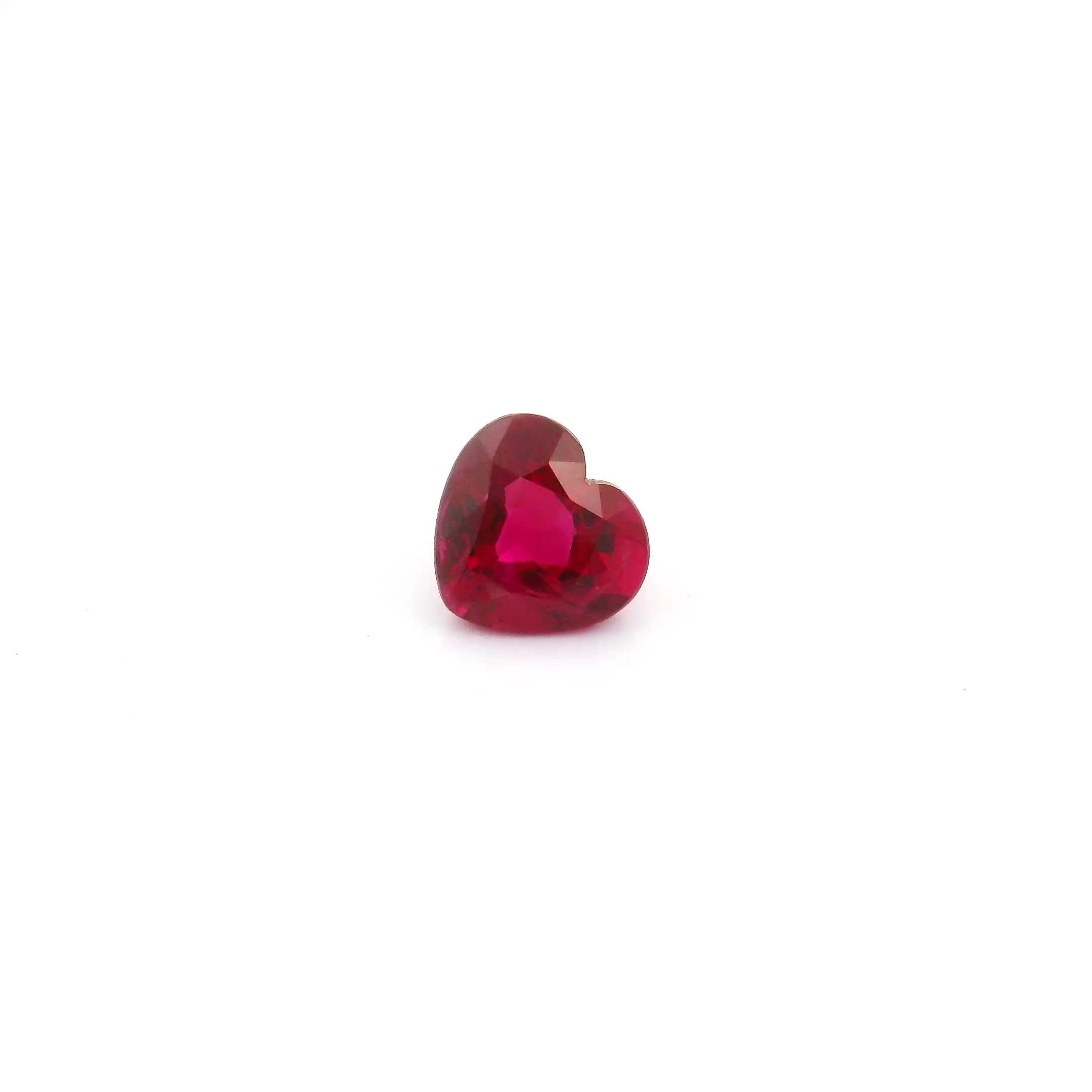 0.66 Carat Intense Red Heart Ruby