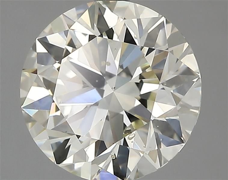 3.05ct K SI2 Rare Carat Ideal Cut Round Diamond