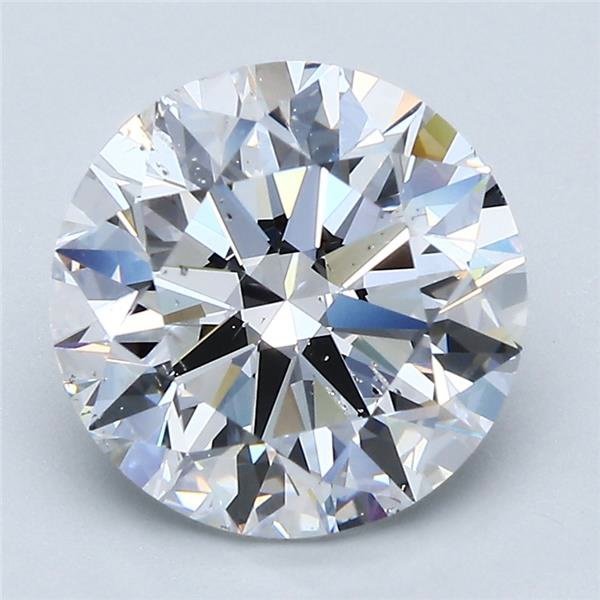 3.51ct D SI1 Rare Carat Ideal Cut Round Diamond