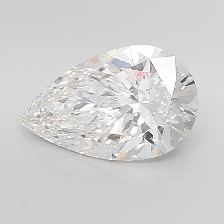 5.03ct F VVS2 Rare Carat Ideal Cut Pear Lab Grown Diamond