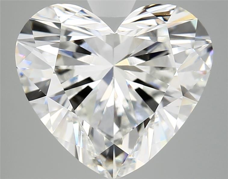 6.66ct F VVS2 Rare Carat Ideal Cut Heart Lab Grown Diamond