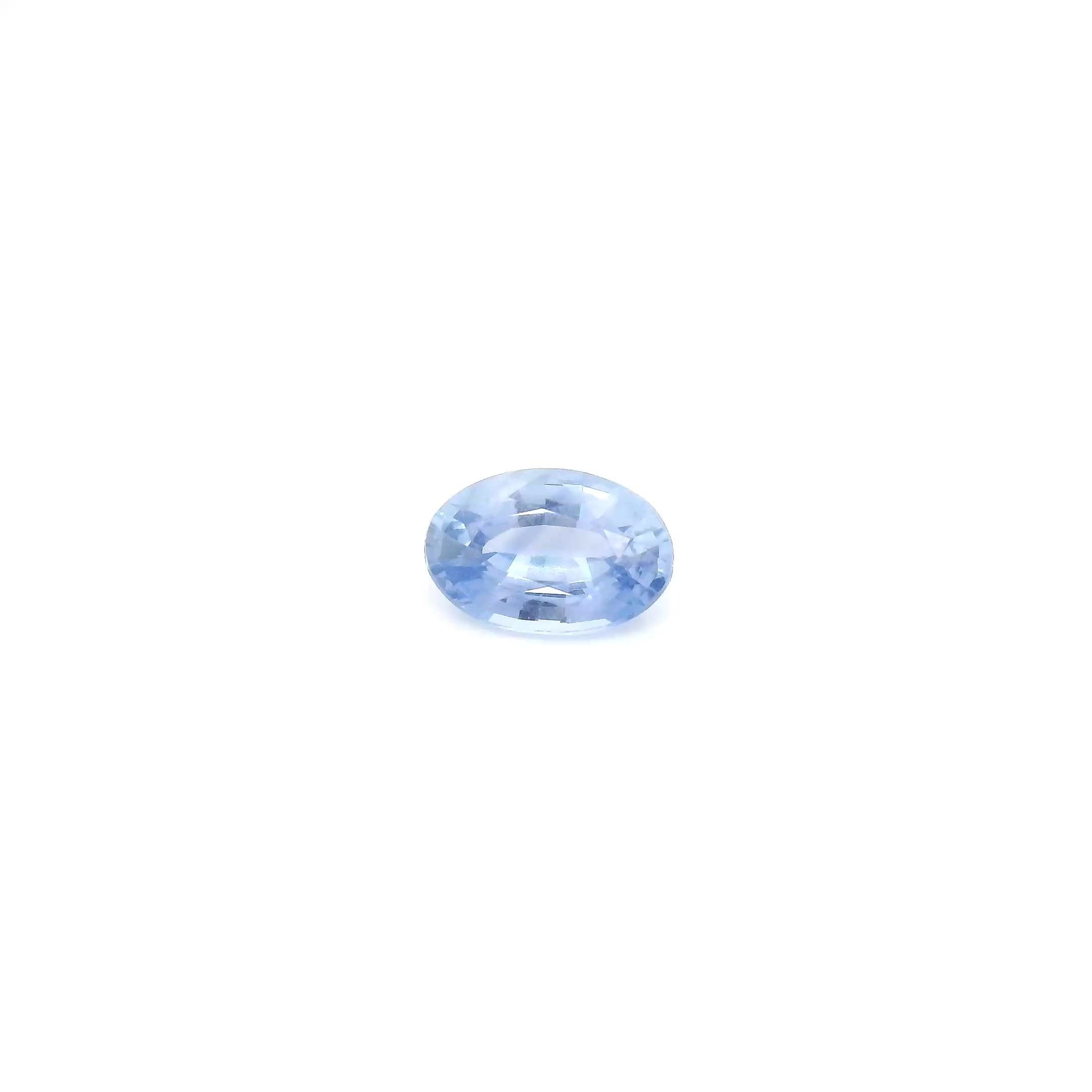 0.47 Carat Light Blue Oval Sapphire