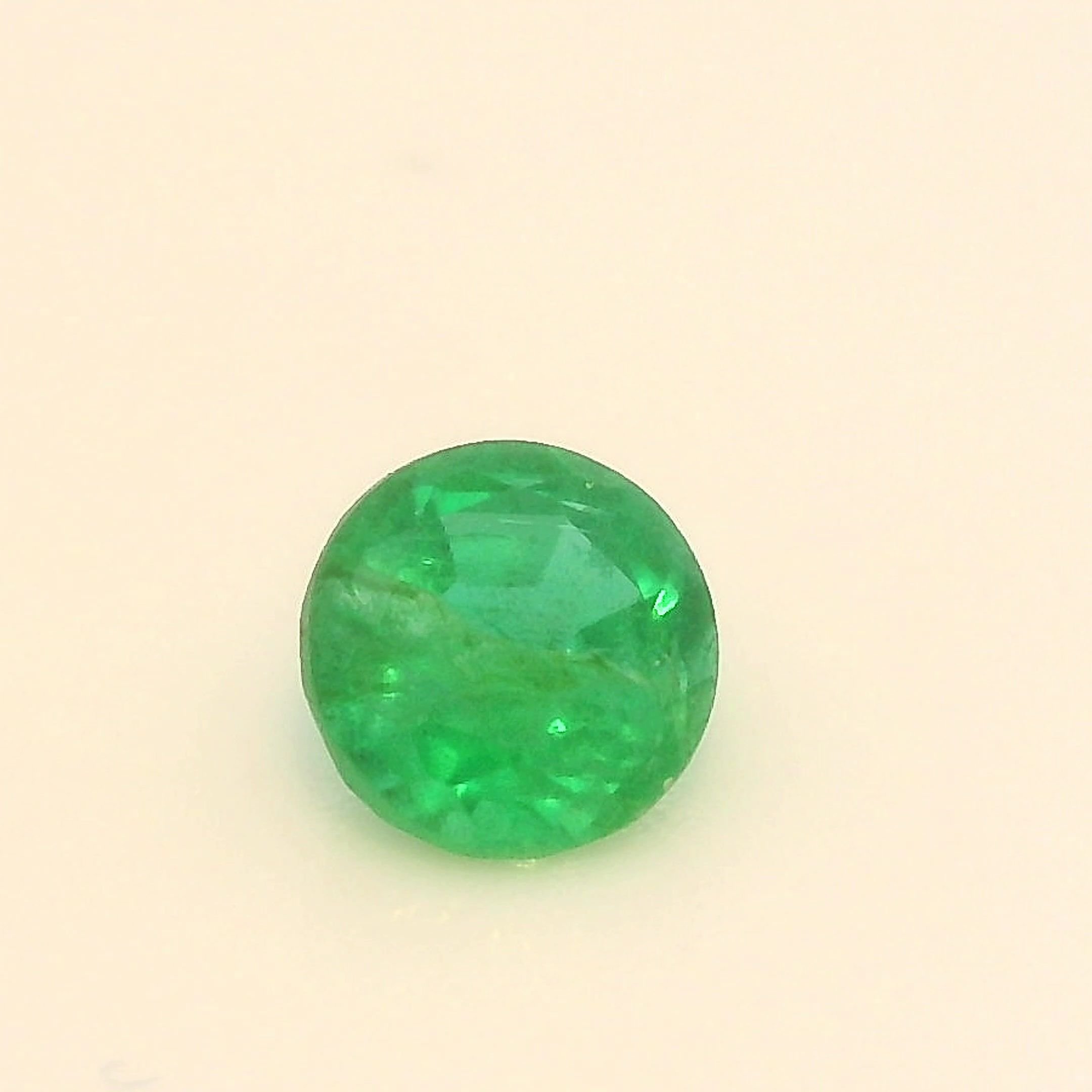 0.30 Carat Green Round Emerald