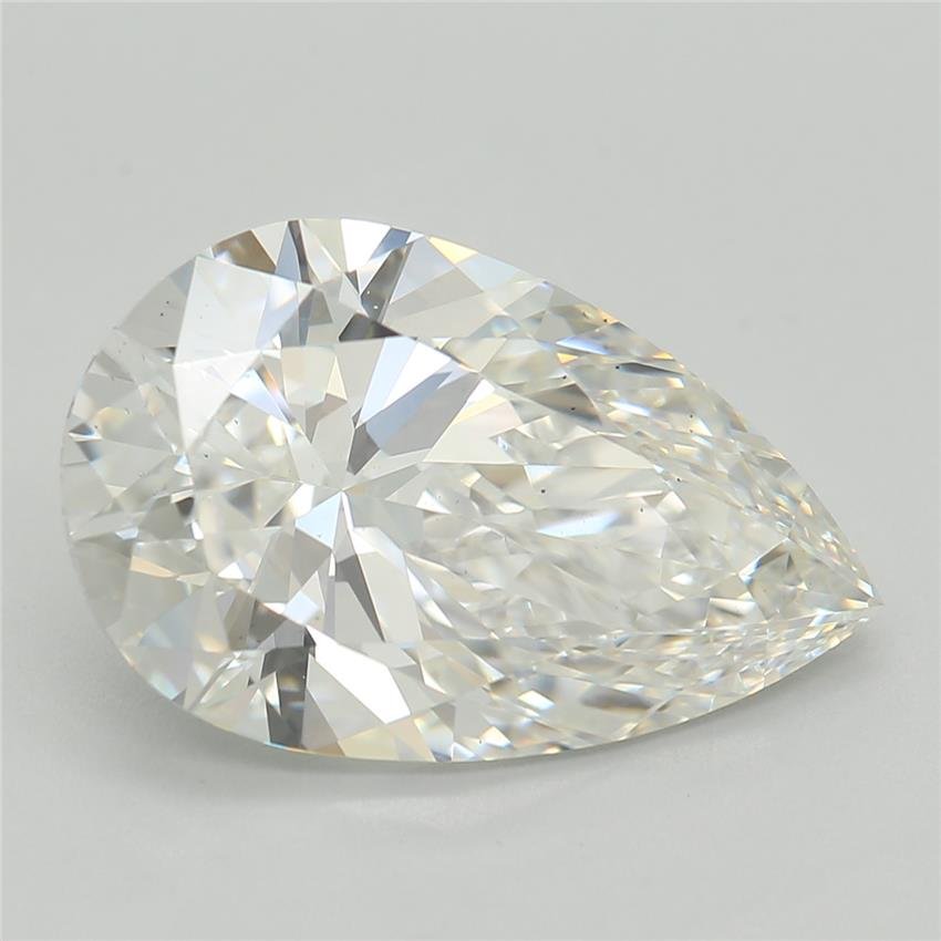 3.44ct F VS2 Rare Carat Ideal Cut Pear Lab Grown Diamond