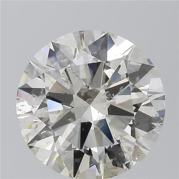 5.02ct I SI2 Rare Carat Ideal Cut Round Diamond