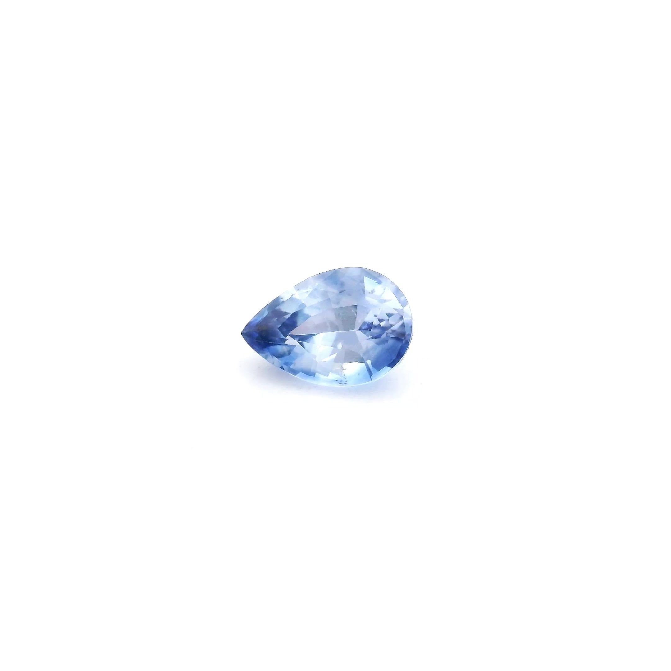 0.63 Carat Light Blue Pear Sapphire