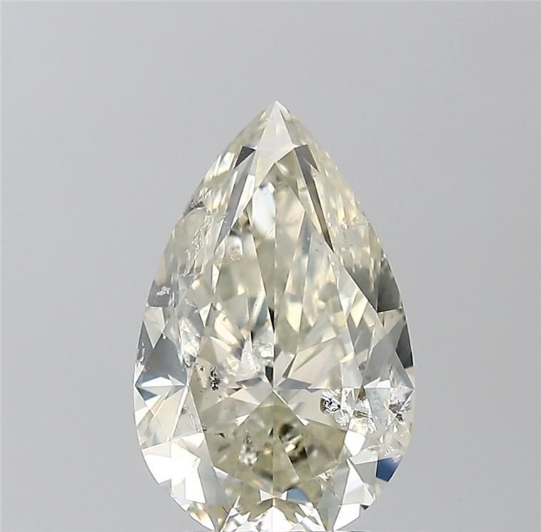 3.01ct K SI2 Rare Carat Ideal Cut Pear Diamond