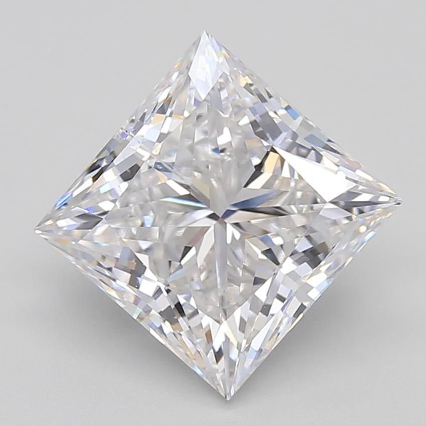 5.64ct E SI2 Rare Carat Ideal Cut Princess Lab Grown Diamond