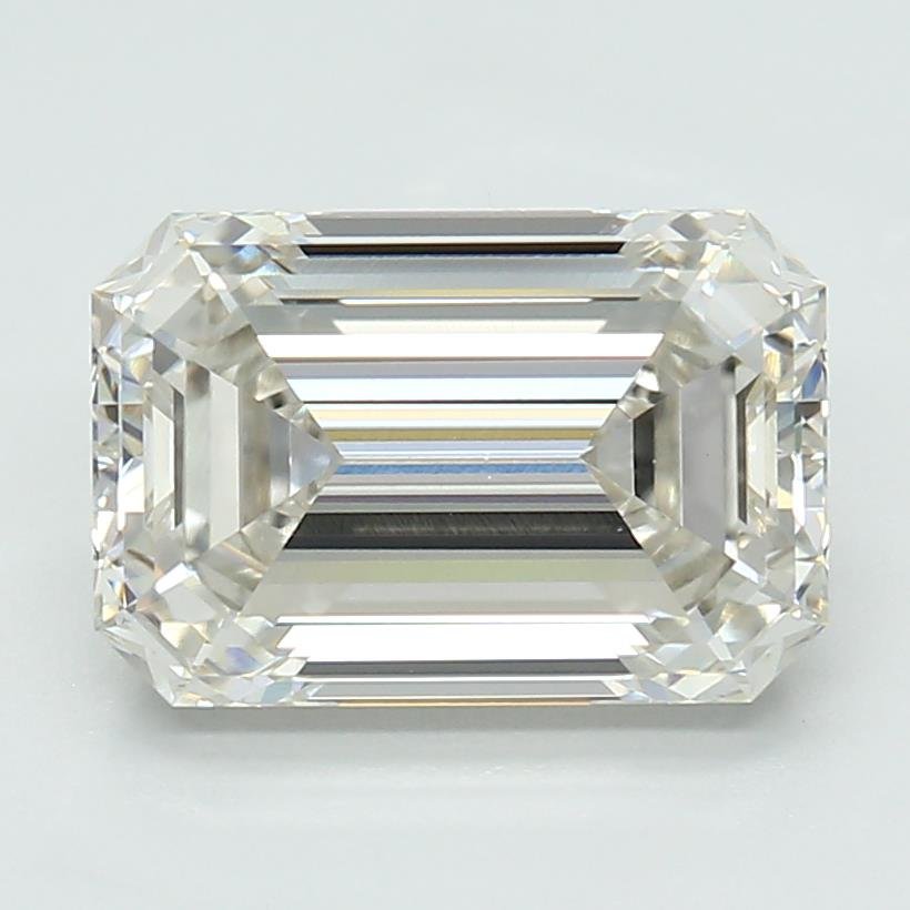 3.09ct H VVS2 Rare Carat Ideal Cut Emerald Lab Grown Diamond
