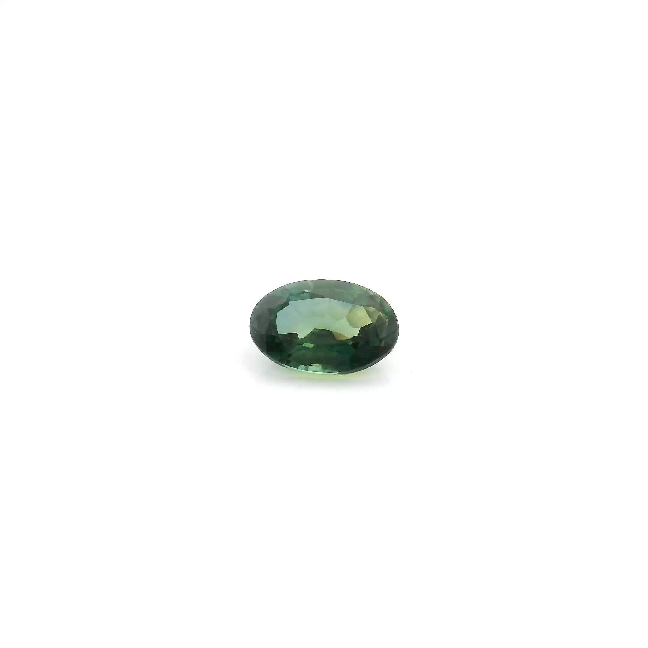 0.48 Carat Green Oval Sapphire